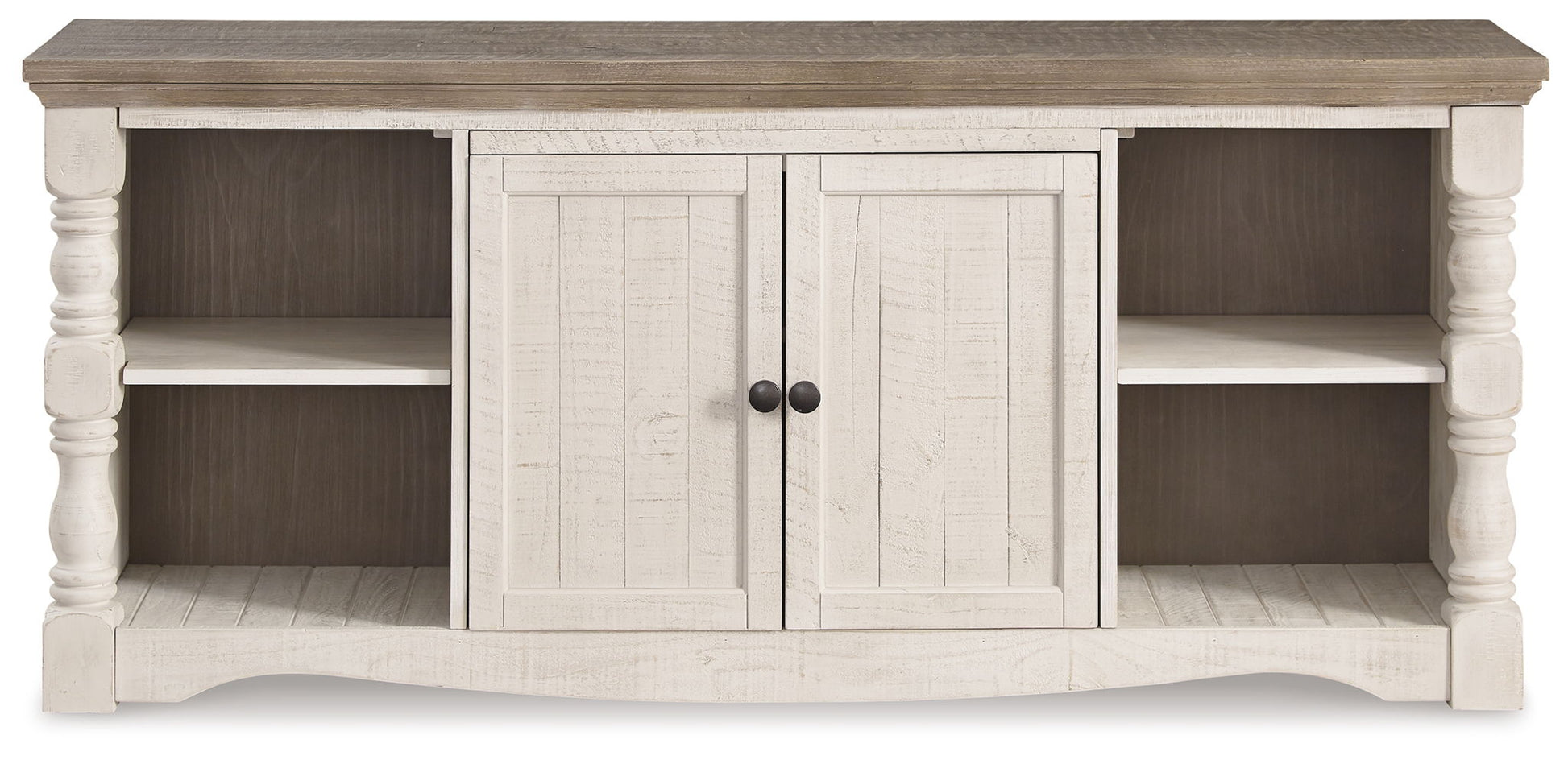 Havalance - Extra Large TV Stand - 2 Doors - Brown / Beige - Hornell Furniture Outlet
