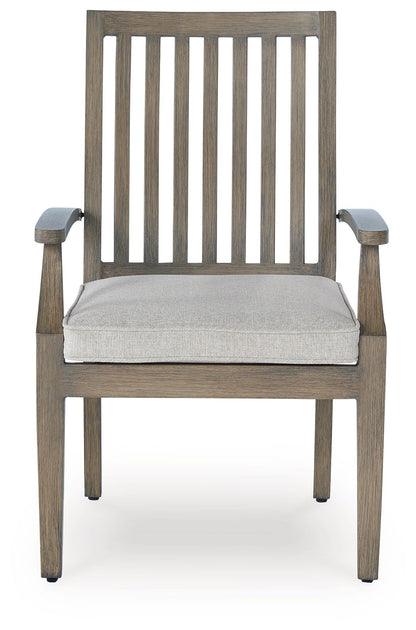 Rainier Ranch - Brown / Beige - Arm Chair With Cushion (Set of 2) - Hornell Furniture Outlet