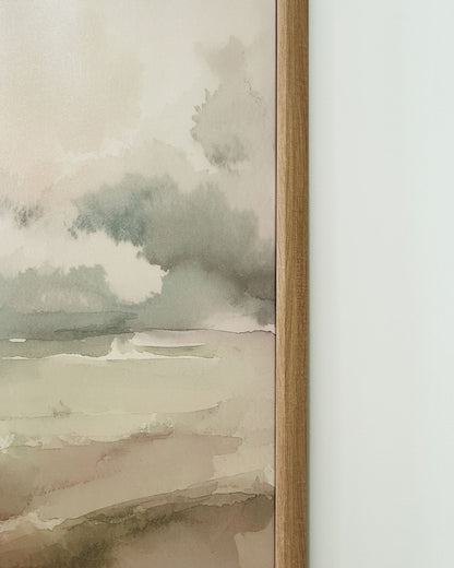Vallus - Wall Art - Blush / Green / Gray - Hornell Furniture Outlet