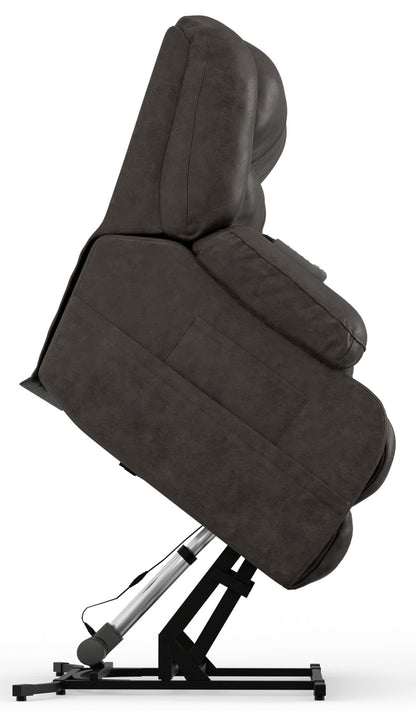 Tucker - Power Lift Recliner With Heat & Massage - Steel - Hornell Furniture Outlet