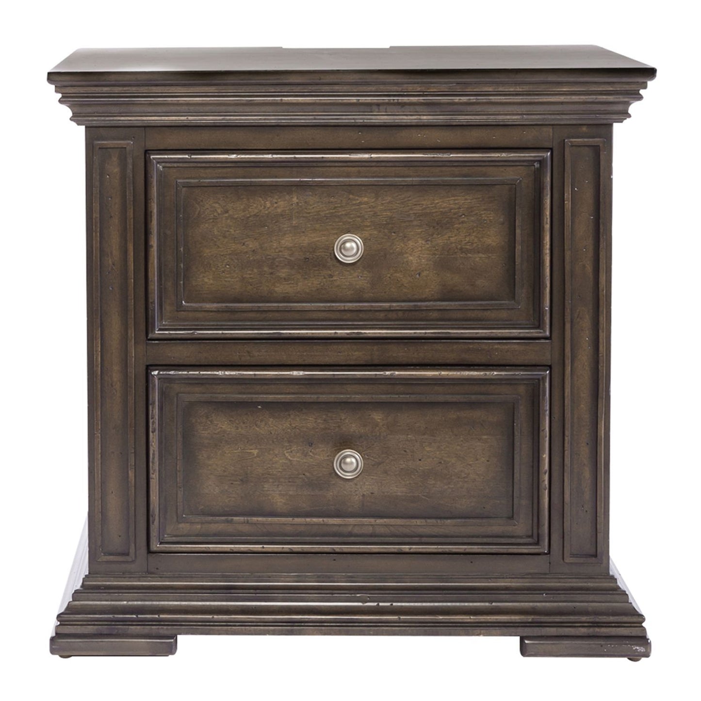 Big Valley - 2 Drawer Night Stand w/ Charging Station - Hornell Furniture Outlet