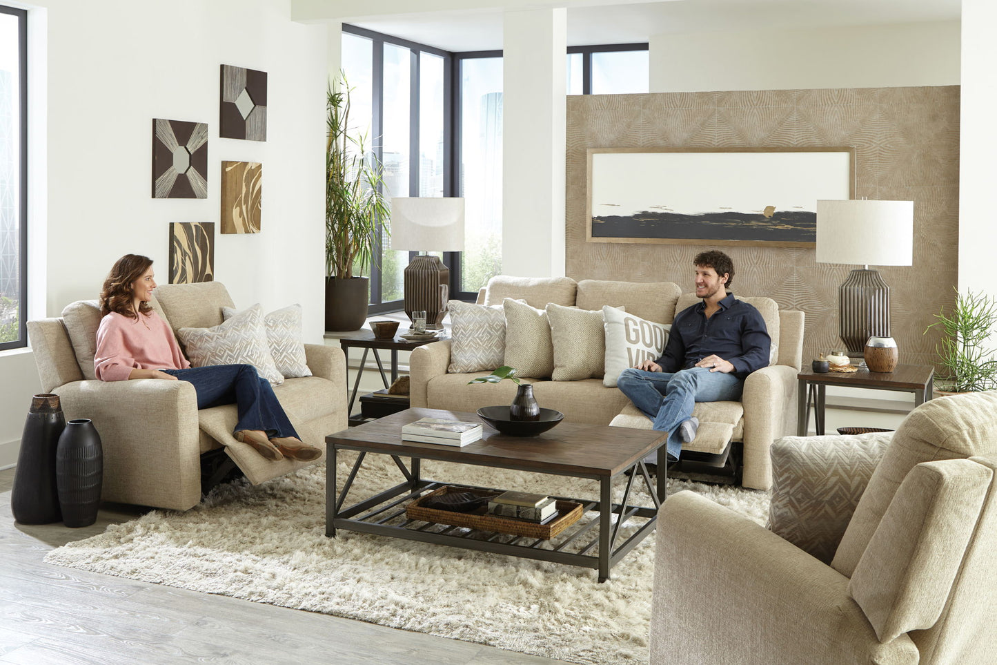Calvin - Reclining Loveseat - Hornell Furniture Outlet