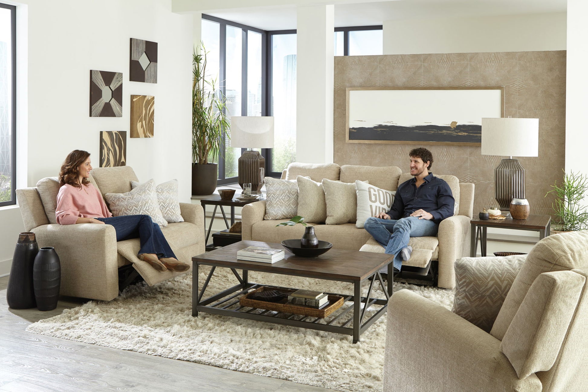 Calvin - Reclining Loveseat - Hornell Furniture Outlet