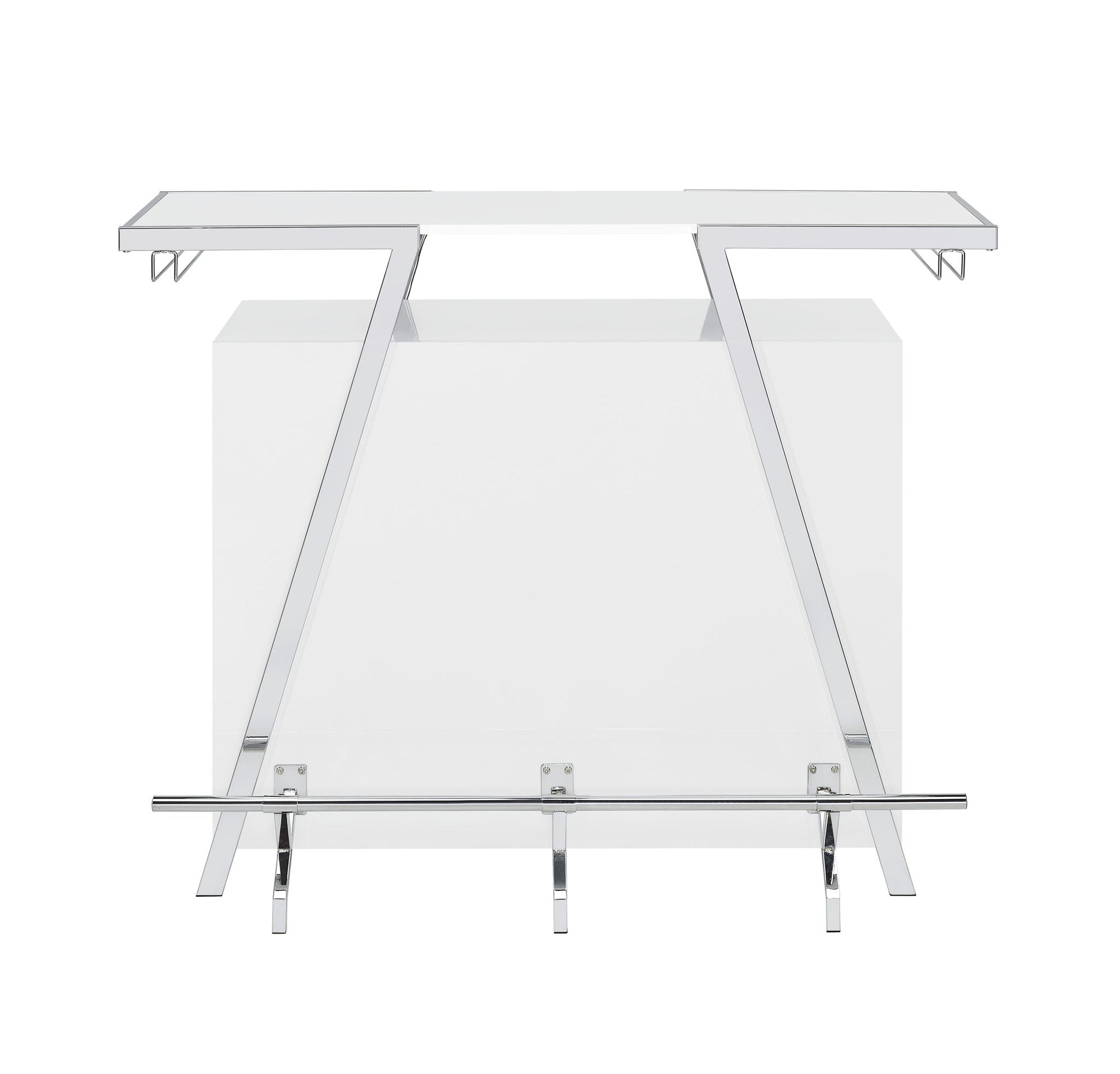 Zena - Bar With Led Lights - White - Hornell Furniture Outlet