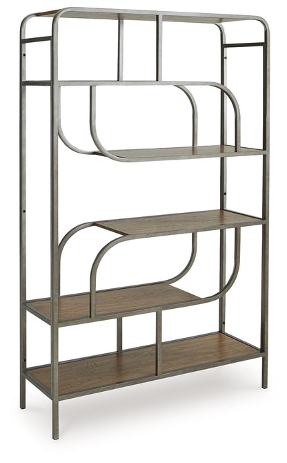 Jaddon - Brown / Antique Silver - Bookcase - Hornell Furniture Outlet