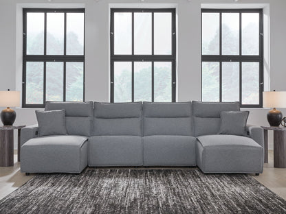 ModMax II - Salt And Pepper - Reclining Sectional - Hornell Furniture Outlet