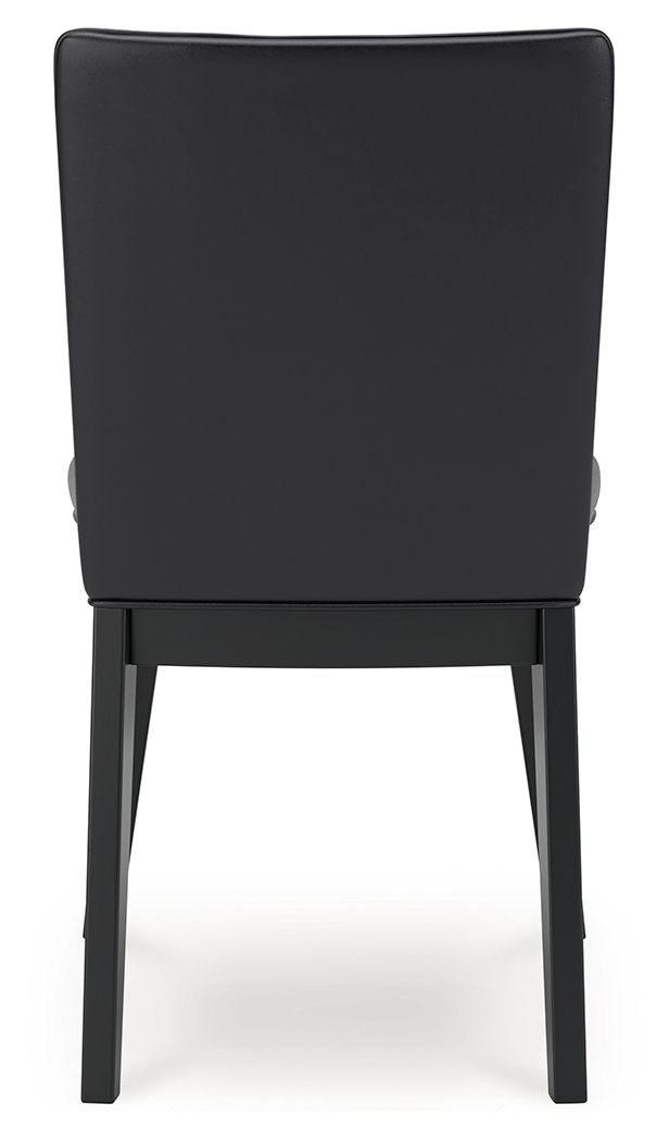 Jettaya - Black - Dining Upholstered Side Chair (Set of 2) - Hornell Furniture Outlet
