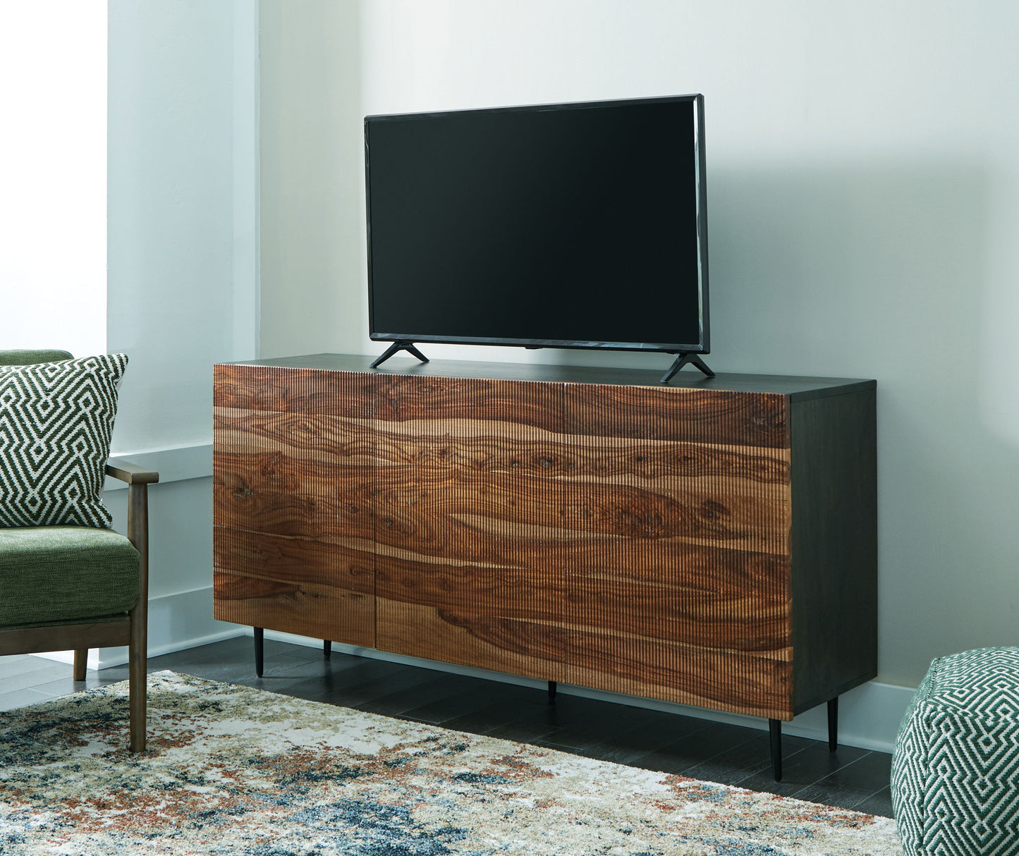 Darrey - Natural / Brown - Accent Cabinet - Hornell Furniture Outlet