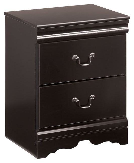 Huey Vineyard - Black - Two Drawer Night Stand - Hornell Furniture Outlet