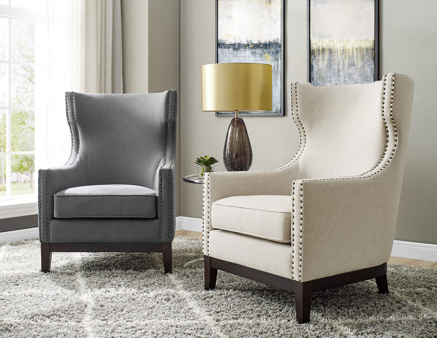 Roswell - Wingback Chair - Hornell Furniture Outlet
