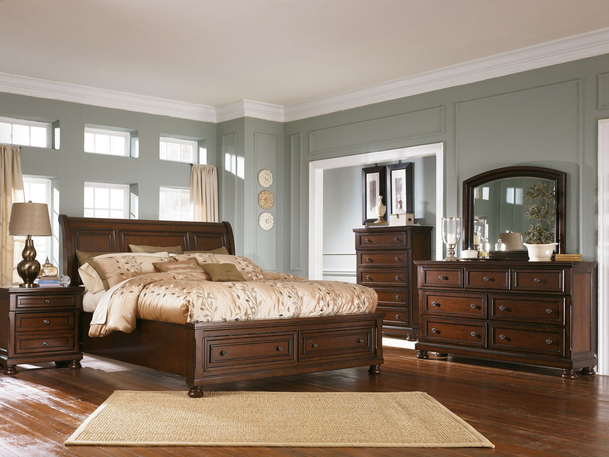Porter - Sleigh Bedroom Set - Hornell Furniture Outlet