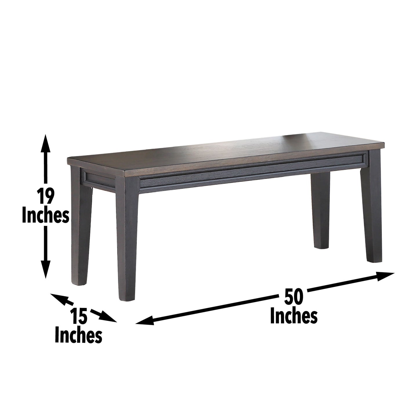 Raven - Noir Bench - Dark Brown - Hornell Furniture Outlet