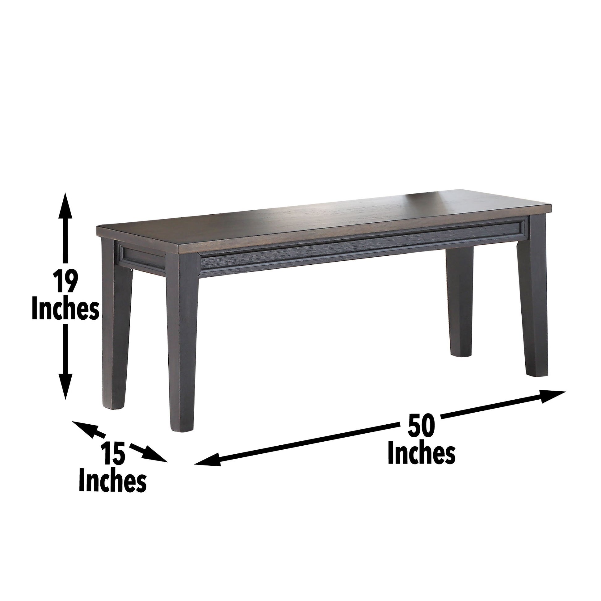 Raven - Noir Bench - Dark Brown - Hornell Furniture Outlet