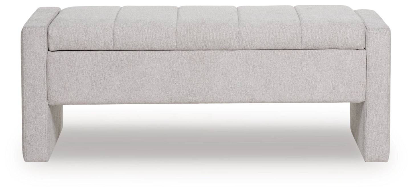 Akselman - Gray - Storage Bench - Hornell Furniture Outlet