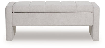 Akselman - Gray - Storage Bench - Hornell Furniture Outlet