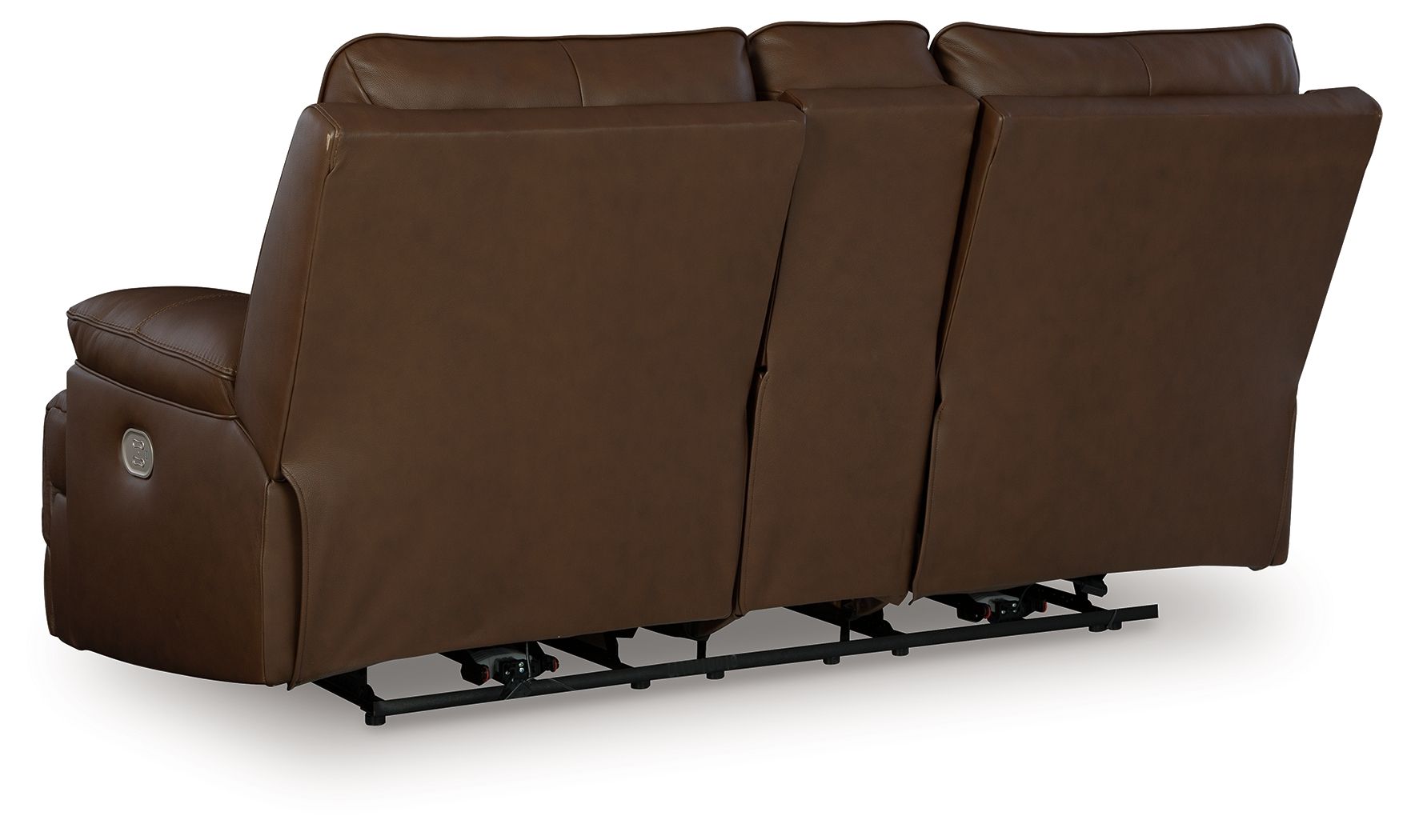 Vonryan - Tobacco - Power Reclining Loveseat With Console / Adj Headrest - Hornell Furniture Outlet