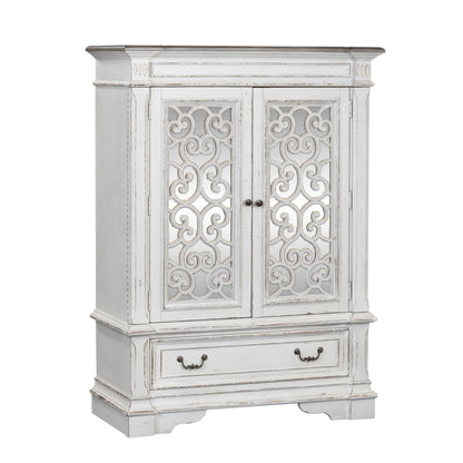 Abbey Park - Mirrored Door Chest - White - Hornell Furniture Outlet