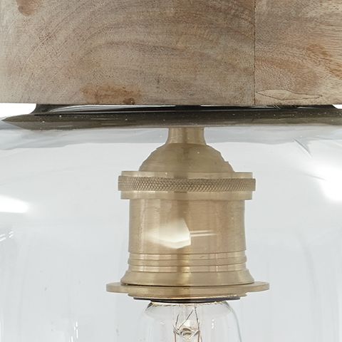 Faiz - Transparent - Glass Pendant Light - Hornell Furniture Outlet