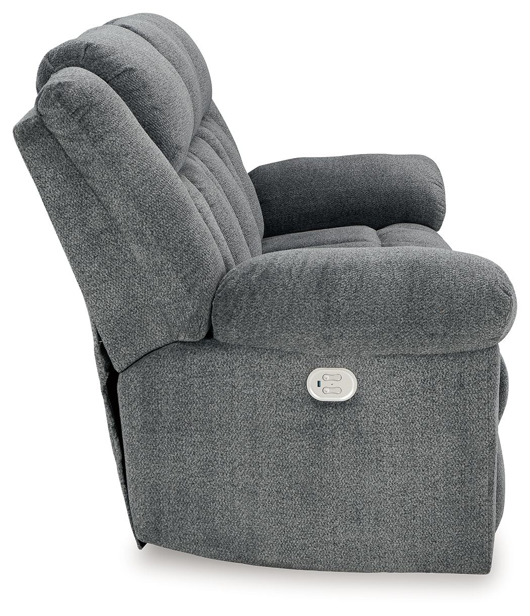 Tip - off - Power Reclining Sofa With Adj Headrest - Hornell Furniture Outlet