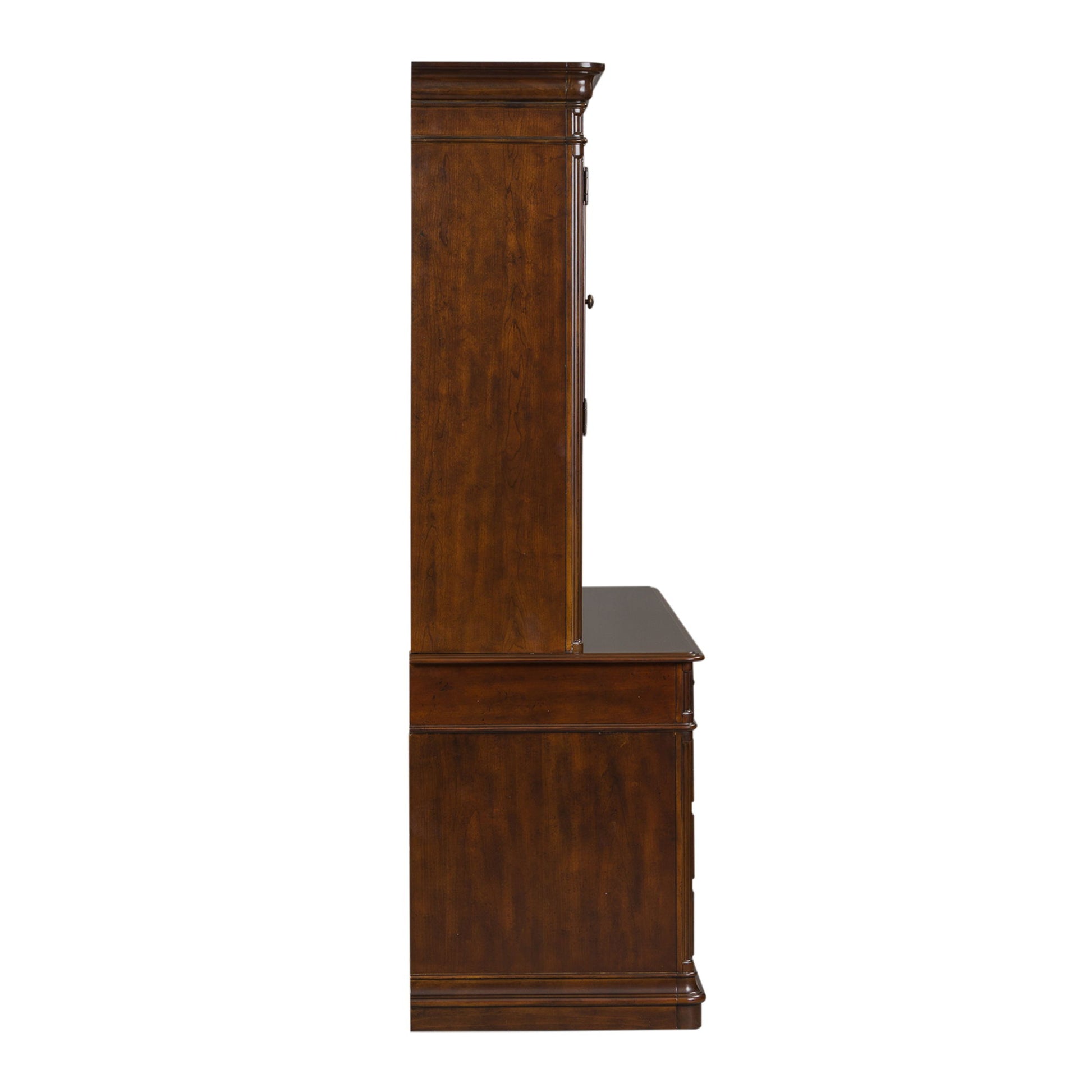 Brayton Manor - 3 Piece Jr Executive Credenza - Dark Brown - Hornell Furniture Outlet