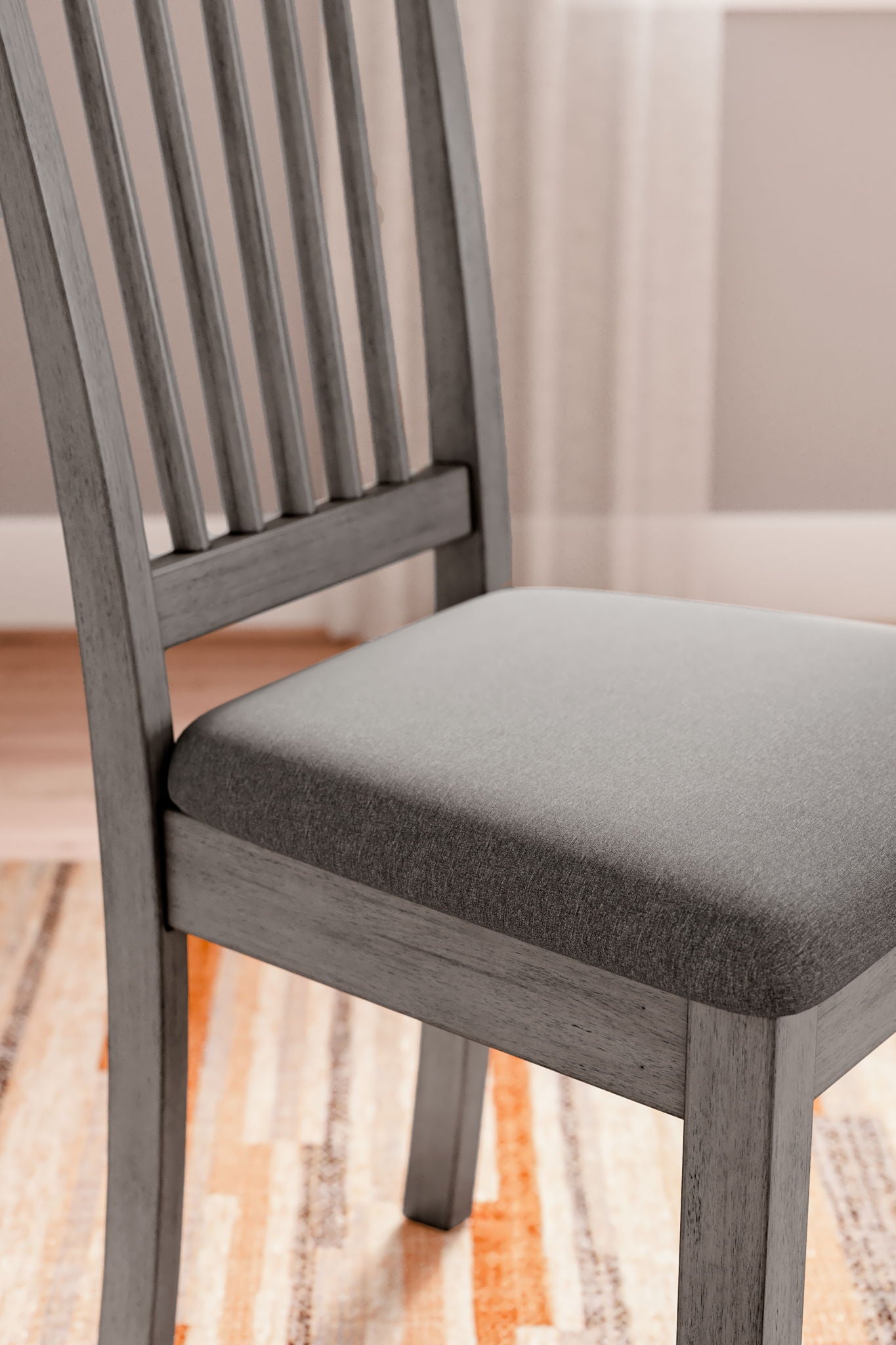 Shullden - 5 Pc. - Drop Leaf Table, 4 Side Chairs - Gray - Hornell Furniture Outlet