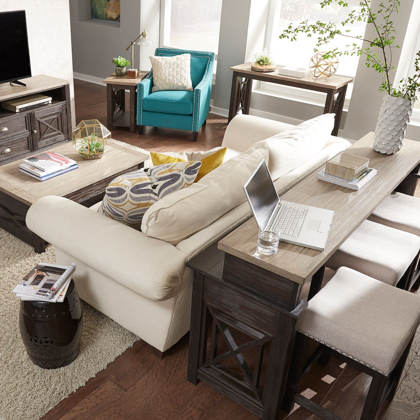 Heatherbrook - Chair Side Table - Black - Hornell Furniture Outlet