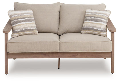 Harmony Headlands - Loveseat With Cushion - Natural / Gray - Hornell Furniture Outlet