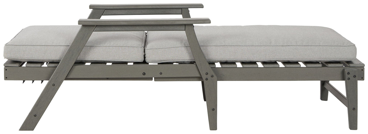Visola - Gray - Chaise Lounge with Cushion - Hornell Furniture Outlet