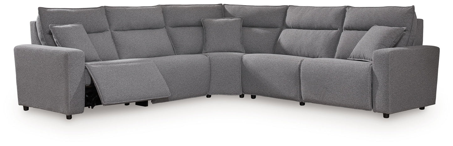 ModMax II - Salt And Pepper - Reclining Sectional - Hornell Furniture Outlet