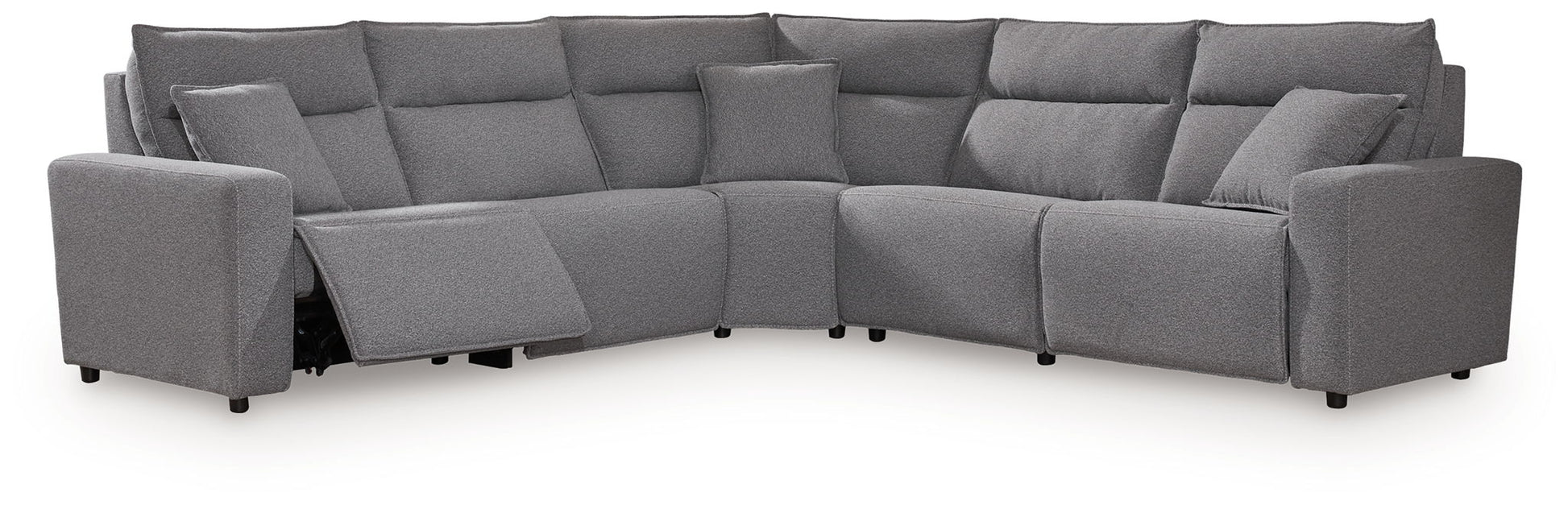 ModMax II - Salt And Pepper - Reclining Sectional - Hornell Furniture Outlet
