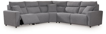 ModMax II - Salt And Pepper - Reclining Sectional - Hornell Furniture Outlet