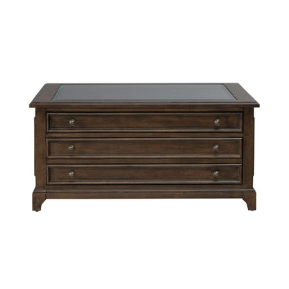 Arden Road - Square Collector Cocktail Table - Satin Cherry - Hornell Furniture Outlet