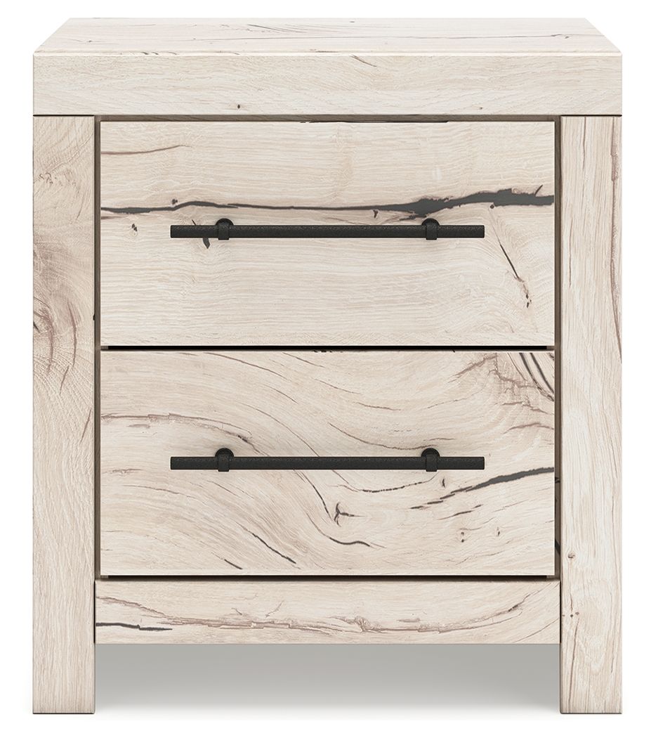 Lawroy - Light Natural - Two Drawer Night Stand - Hornell Furniture Outlet