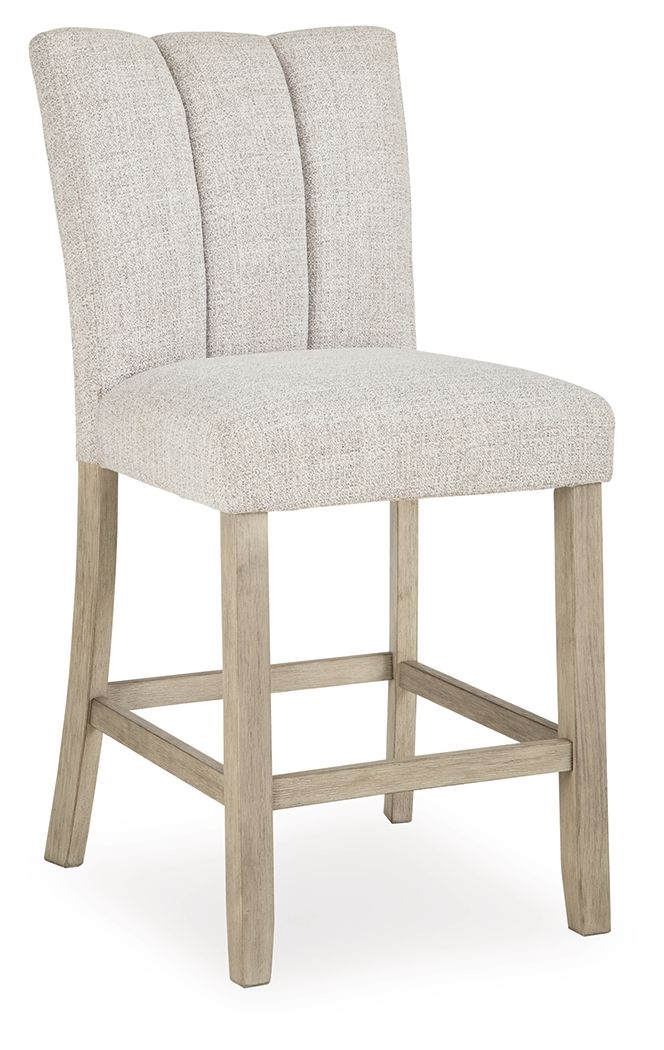 Larawyn - Upholstered Barstool (Set of 2) - Bisque - Hornell Furniture Outlet