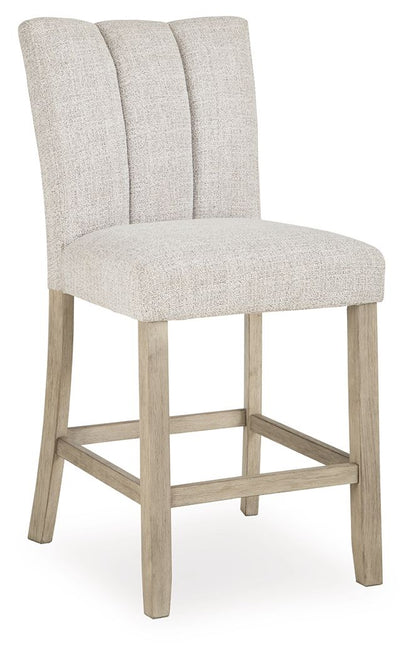 Larawyn - Upholstered Barstool (Set of 2) - Bisque - Hornell Furniture Outlet