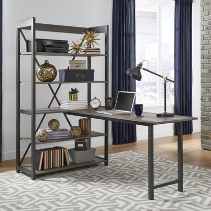 Tanners Creek - 2 Piece Home Office Set (Desk And Bookcase) - Dark Gray - Hornell Furniture Outlet