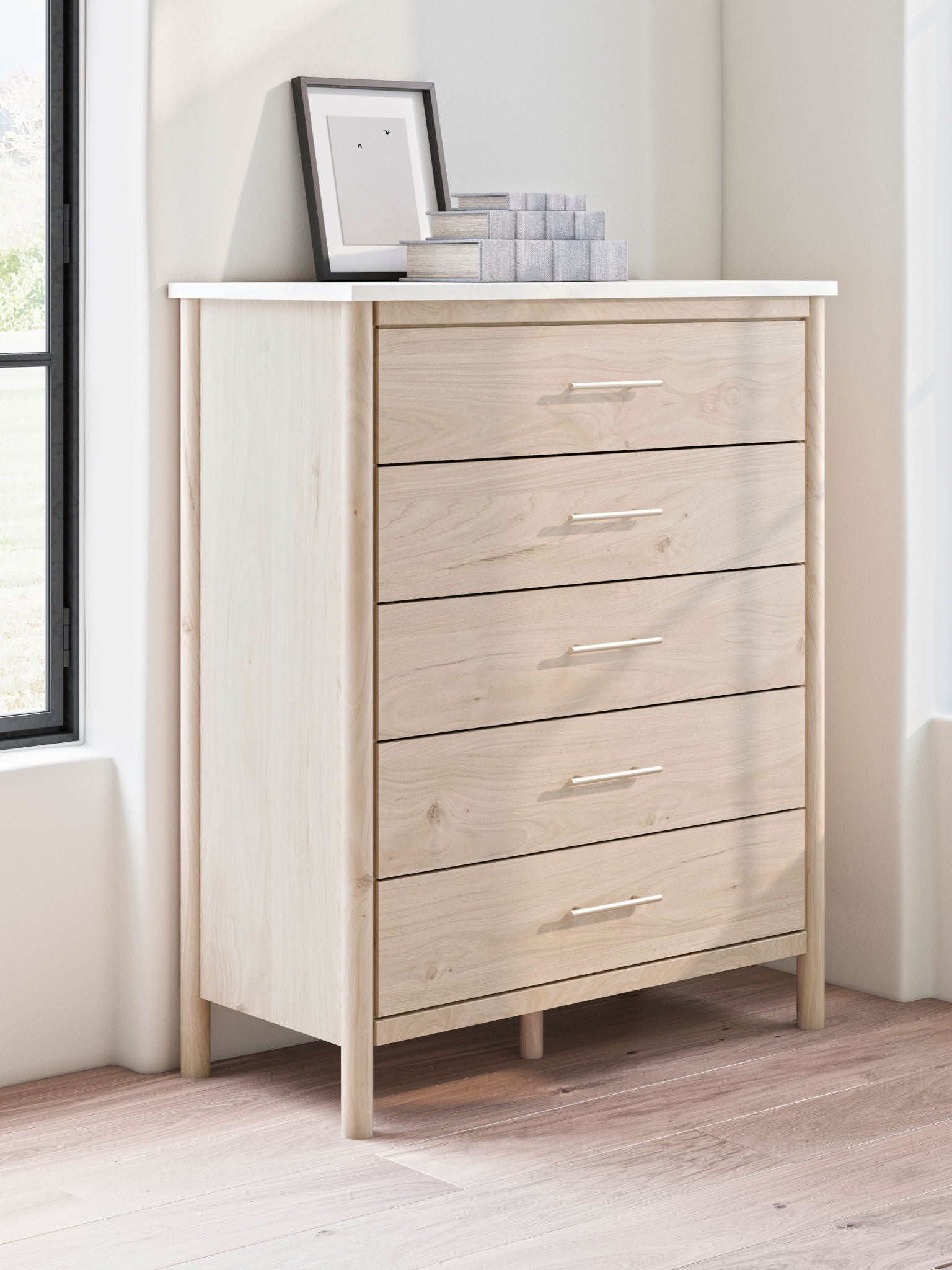 Cadmori - Five Drawer Wide Chest - Hornell Furniture Outlet