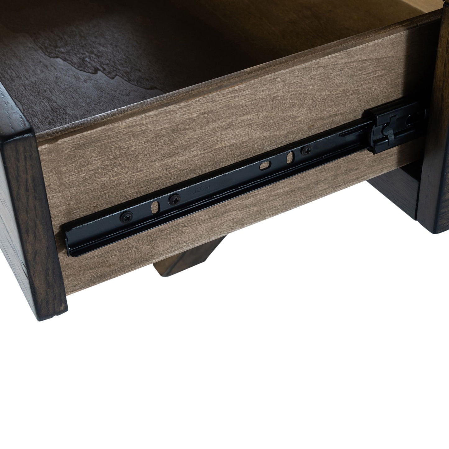 Lennox - Drawer Sofa Table - Dark Brown - Hornell Furniture Outlet