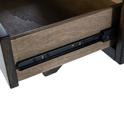 Lennox - Drawer Sofa Table - Dark Brown - Hornell Furniture Outlet