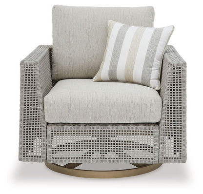 Seton Creek - Gray - Swivel Lounge With Cushion - Hornell Furniture Outlet