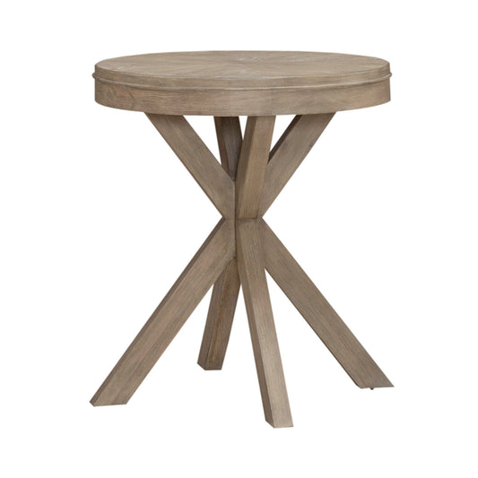 Brentwood - Round End Table - Sandstone - Hornell Furniture Outlet