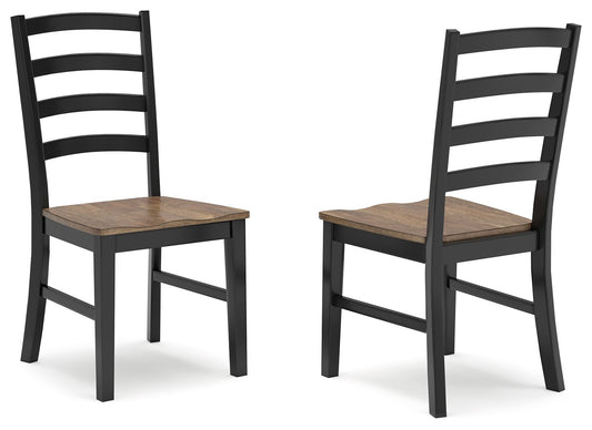 Wildenauer - Brown / Black - Dining Room Side Chair (Set of 2) - Hornell Furniture Outlet