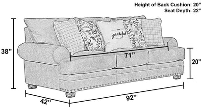 Briarcliff - Sofa - Pebble - Hornell Furniture Outlet