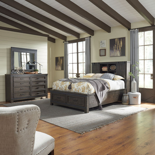 Thornwood Hills - Bookcase Bed, Dresser & Mirror - Hornell Furniture Outlet