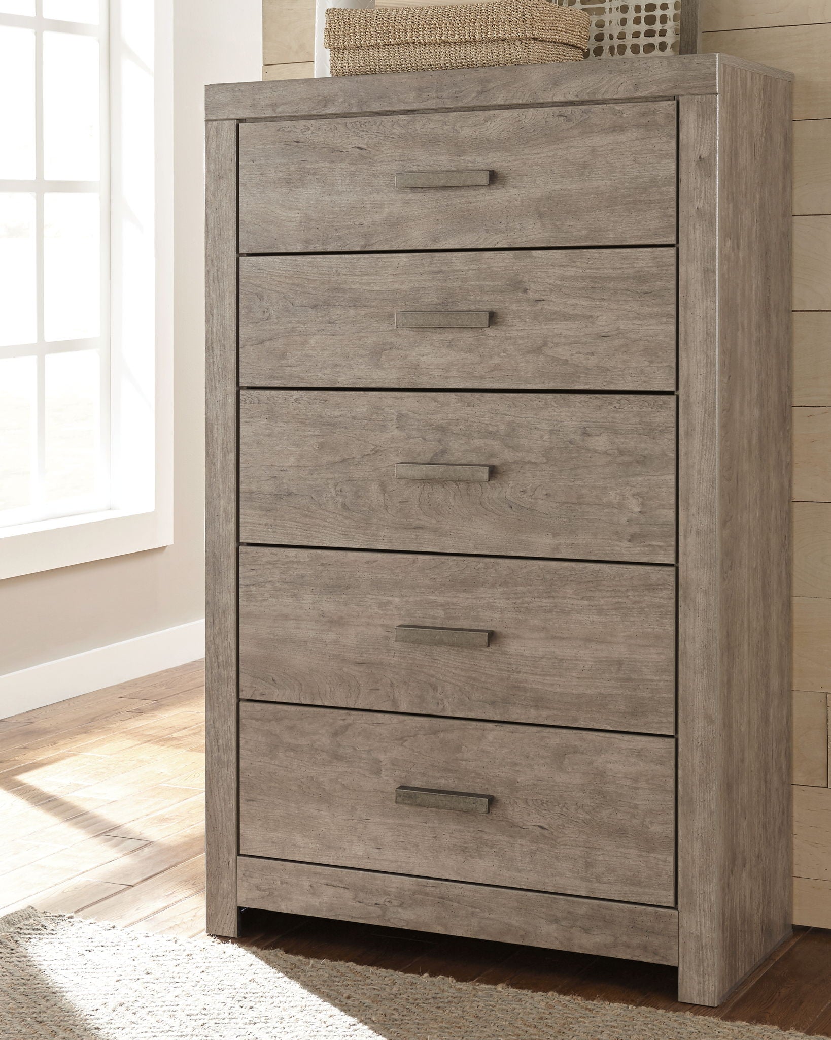Culverbach - Gray - Five Drawer Chest - Hornell Furniture Outlet