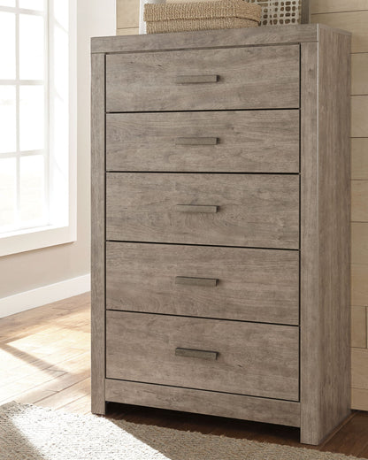 Culverbach - Gray - Five Drawer Chest - Hornell Furniture Outlet