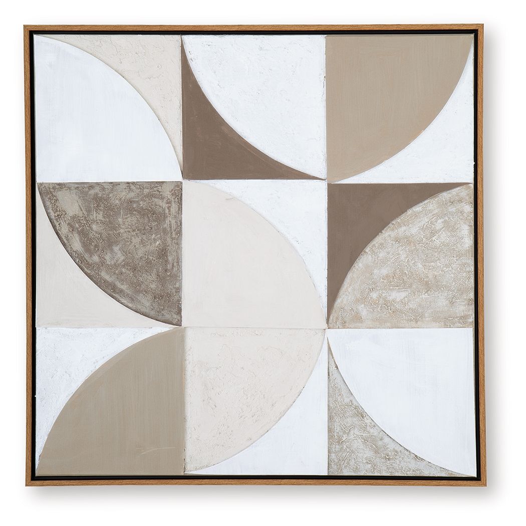 Harelman - Tan / Taupe / White - Wall Art - Hornell Furniture Outlet