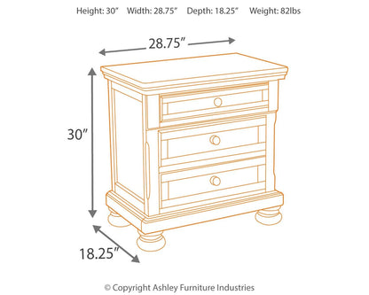 Porter - Dark Brown - Two Drawer Night Stand - Hornell Furniture Outlet