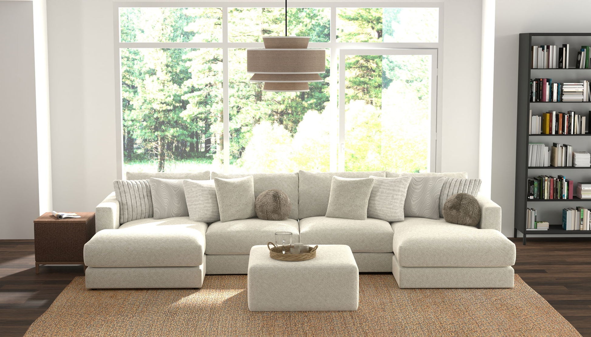 Ritzy - Modular Sofa And Included Cocktail Ottoman - Hornell Furniture Outlet