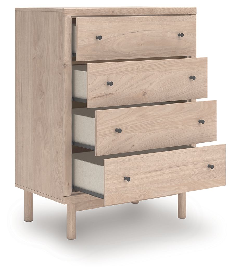 Arloster - Tan - Four Drawer Chest - Hornell Furniture Outlet